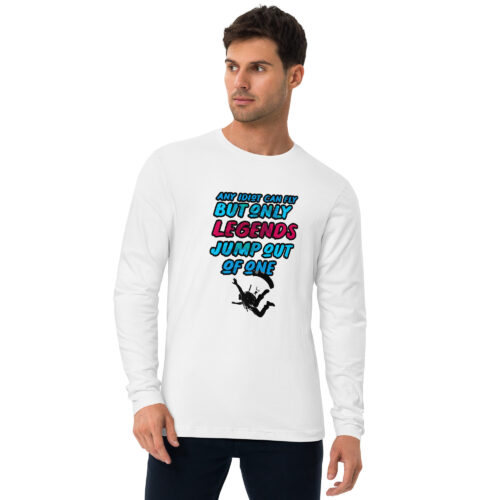 Edge Defiers "Only Legends Jump" Long Sleeve T-Shirt – Classic Crew for Extreme Sports